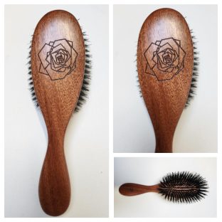 Szczotka do włosów duża Róża