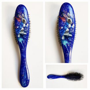 Szczotka do włosów średnia Królik