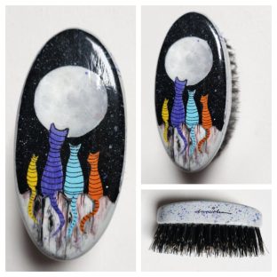 Szczotka do włosów torebkowa Koci świat