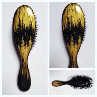 Szczotka do włosów duża Złoty las