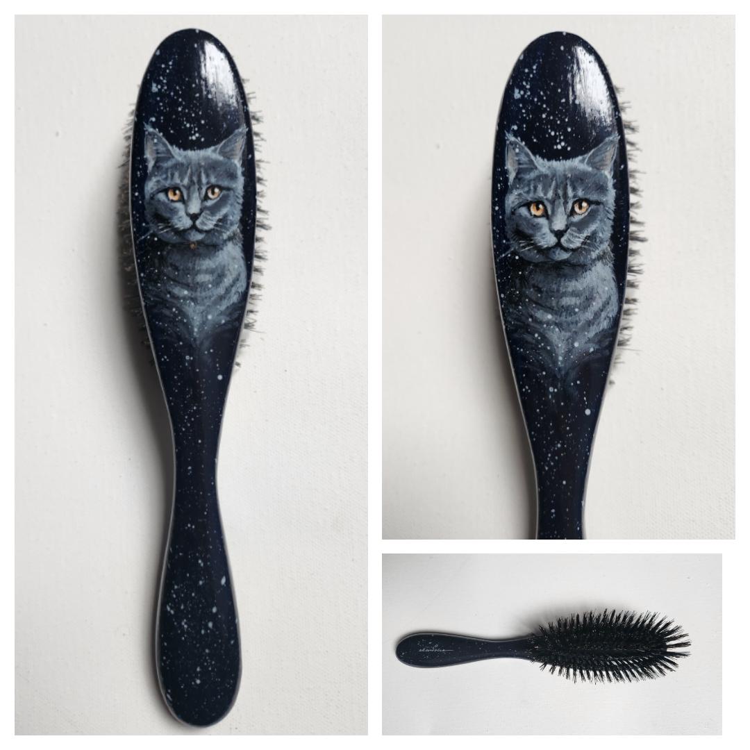 Szczotka do włosów średnia Kot brytyjski