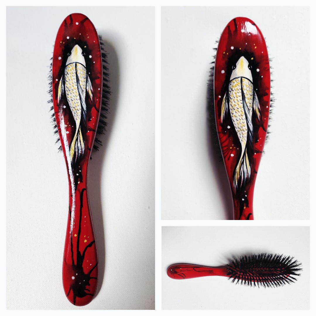 Szczotka do włosów średnia Złotołuska ryba